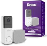 Roku Smart Home Wireless Video Doorbell & Chime - 1440p HD Night Vision Ultrawide View Doorbell Camera with Motion & Sound Detection, Works with Alexa & Google - 90-Day Subscription Included