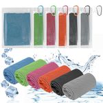 6 Pack Cooling Towel (40"x12"), Cooling Towels for Instant Cooling,Sports Towel, for Yoga, Sport, Running, Gym, Workout,Camping, Fitness, Workout,Hot Weather Travel