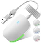 KEROLFFU 2in1 Wireless Carplay Adapter for iPhone Android,Plug n Play Easy Setup Automatic Reconnect,Convert Wired to Wireless Bluetooth Carplay Adapter Dongle (USB A/C) 02w