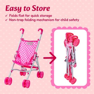 Molly Dolly Dolls Pram Set – Toy Stroller and Accessories for Kids
