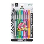 Zebra Pen Z-Grip Retractable Ballpoint Pen, 1.0mm, Assorted Fashion Colors, 7 Pack (22276)