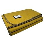 Arcturus Military Wool Blanket - 4.5 lbs, Warm, Thick, Washable, Large 64" x 88" - Great for Camping, Outdoors, Sporting Events, and Survival Kits (Gold)