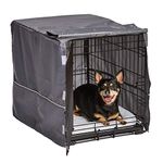 New World Pet Products Midwest Dog Crate Cover, Privacy Dog Crate Cover Fits Midwest Dog Crates, Machine Wash and Dry; Light Gray Designer Pattern; BCVR-24GY