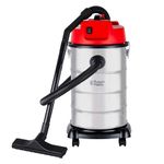 Russell Hobbs RVAC1630WDS 1600 Watt Wet & Dry Vacuum Cleaner for Home | 30 L Stainless Steel Tank, Powerful Motor, Blower Function | HEPA Filter, Cloth Filter, Extension Wands, Rotating Brush