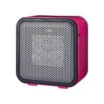 Amazon Basics Ceramic Space Heater, Mini Heater for Office Desk, Portable Tent Heater for Camping (Indoor Use), With Tip-Over Protection, Lightweight (1.4 LBS), Pink, 5.8"D x 3.4"W x 6"H