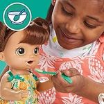 Baby Alive Magical Mixer Baby Doll Tropical Treat with Blender Accessories, Drinks, Wets, Eats, Brown Hair Toy for Kids Ages 3 and Up