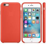 Mcart's Soft Microfiber Silicone Slim-Fit Liquid Gel Rubber Cloth Cushion Thin Protective BackCover for Apple iPhone 6/6S (Orange)