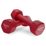 Lifelong Neoprene Dumbbells Set For Home Gym-Fixed Dumbbell Set-Dumbbells Pack Of 2 For Fitness-Gym Exercise-Home Workout-Neoprene Gym Dumbbells-Dumbbells Weights For Men&Women,4 Kg,Transparent