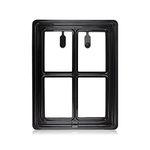 PETLESO Dog Door for Screen Door Sliding Door Automatic Magnetic Lockable Pet Door, Inner Size 30 * 40cm, Black
