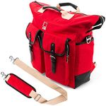 Lencca Universal Hybrid 3 in 1Design Carrying / Tote / Messenger / Crossbody / Backpack / Shoulder Bag for Apple Macbook Pro 15.4 / Acer / ASUS / Dell / Samsung / HP / Lenovo / Toshiba / MSI fit up to 15.6 inch Notebook / Google Chromebook / Ultrabook / Laptop (Red)