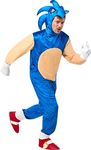 Rubie's Official Sonic The Hedgehog Adult Deluxe Costume Jumpsuit, Adult Fancy Dress