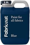 Fabricoat - Fabric Paint for Furniture - 85 oz / 2.5L Blue - Restore or Change the Color of Couches, Chairs, Upholstery, Soft Furnishings, Car Interiors, Clothing, & Footwear