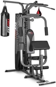 Fitfiu Fitness GYM-300 - Máquina de Fitness Multiestación para Entrenamiento Completo Gimnasio con Saco y Bola de Boxeo, Aumentar y tonificar Musculatura