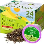 Gya Tea Co Classic Green Tea K Cups (24 ct) - Mildly Caffeinated Smooth Tea K Cups - Kickstart the Day with Tea Pods -Green Tea K Cup Tea Pods 2.0 Tea Gifts