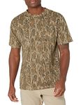 Mossy Oak Men's Standard Camo Hunting Shirt Short Sleeve Cotton, Multicolor, X-Large