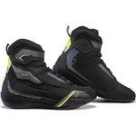 Black Vulcan Ankle Motorcycle Boots 44 Black Yellow (UK 10)