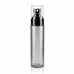 100ml Fine Mist Spray Bottle for Hair, Skin Care & Cleaning | Refillable Black Plastic Mini Spray Bottle | Leak-Proof Travel Spray for Salons, Plants, Face Mist & Home Use (Black 100ml - (1)