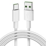 10W to 65W Type-C USB Cable for Sam-Sung Galaxy Tab A8 2021 USB Cable Original Like Charger Cable | Quick, Dash, Warp, Dart, Flash, Turbo, Super Vooc Fast Charging Cable | Data Sync Cable | Type C to USB-A Cable (6 Amp, 1 Meter/3.2 Feet, TCWV1, White)