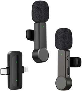 TXTUNE Wireless Lavalier Mini Microphone for iPhone Android - Noise Cancelling Phone Microphone with USB C/Lightning Plug, Lav Lapel Mic for Video Recording Vlogging Streaming
