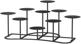 Only-us Black Metal Candelabra for Fireplace/Table/Wedding Decoration Iron Candlestick Holders of 9 DIY Candle Holders