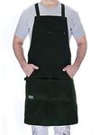 Hudson Durable Goods - Professional Grade Chef Apron for Kitchen, BBQ & Grill, Hunter Green, M to XL