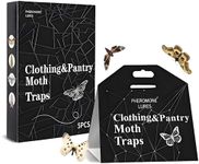 5 Packs Clothing and Pantry Moth Traps with Pheromone Lures, for Kitchen, Closet, and Cabinet