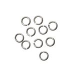 4mm Open Jump Rings 925 Sterling Silver 0.6mm Thick PK10