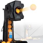 Table Tennis Robot Ping-pong Ball Machine - Multi-Rotation Table Tennis Launcher with Ball Recycle Catch Net, Automatic Ball Collection and Serve Machine for Training