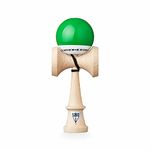 KROM - Kendama Pro Pop LOL Dark Green - Japanese Bilboquet - Wooden Toy for Adults and Children - Pack: Spare String + Free Stickers