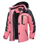 TACVASEN Womens Snowboard Jacket Waterproof Ski Jacket Warm Winter Snow Coat Windbreaker Hooded Fleece Lined Jacket Windproof Skiing Jacket