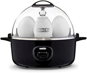 Dash Express Electric Egg Cooker, 7 Egg Capacity for Hard Boiled, Poached, Scrambled, or Omelets with Cord Storage, Auto Shut Off Feature, 360-Watt, Black