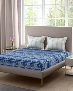 Portico New York Lavender Double Super King Size Bedsheet with 2 Pillow Cover (274X274CM)