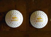 CE Rhino EVA Dimple Silver Hockey Turf Ball-White (Pack of 2 ) - Full Size