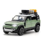 ARNIYAVALA Diecast Metal Car Model 1/24 Defender Toy Cars for Kids Boy Girl Zinc Alloy Pull Back Toy Car with Sound and Light Gift and Collectible Car (Green)