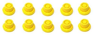 10 Pack Replacement Yellow SPOUT CAPS Top Hat Style fits # 900302 900092 Blitz Gas Can Spout Cap fits self Venting Gas can Aftermarket (SPOUTS NOT Included)