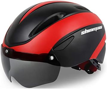 Shinmax Casque Velo Homme Femme Casque Vélo avec Lunettes Magnétiques Amovibles Visiere Casque VTT et VTC pour Adulte Route Protection Sécurité Réglable Respirant Casque Trottinette Cycliste NR-001