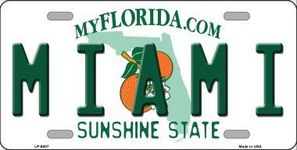 Smart Blonde LP-6007 Miami Florida Novelty Metal License Plate