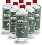 GREEN HAVEN 6L Premium Bioethanol Fuel for Fireplace - Bio Ethanol Liquid Fuel for Fires Pits, High Purity Clean Burning Liquid Indoor and Outdoor