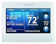 Honeywell TH9320WF5003 Wi-Fi 9000 Color Touch Screen Programmable Thermostat, 3.5 x 4.5 Inch, White, 'Requires C Wire"