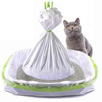 Cat Litter Box Liners Disposal Bags, Jumbo Drawstring Cat Litter Pan Bags Heavy Duty, Durable Thickened Litter Bags for Cats,Litter Box Bags Liners Cat Litter Tray Liners(7 Pack)