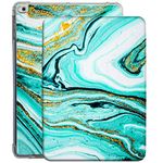 DuraSafe Cases for iPad PRO 10.5 Inch 2017 Air 10.5 3rd Generation 2019 [ Air 3 ] A1701 A2152 A2123 MQF12HN/A MQEY2HN/A MQF22HN/A TPU Ultra Slim Printed Flip Case with Corner Protection - Aqua Marble
