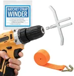 IMPRESA Ratchet Strap Winder for Drill - Steel Drill Strap Rollers for Flatbeds, Trucker Straps & Trailer Winch Straps - Fits Impact Drivers & Most Drill Accessories - for Up to 4 Inch Ratchet Straps