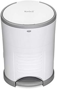 Korbell Mini 9 Litre, Hands Nappy Disposal Bin, Pure White