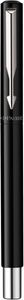 Parker Vector Fountain Pen – Black with Chrome Trim, Medium Nib, Blue Ink
