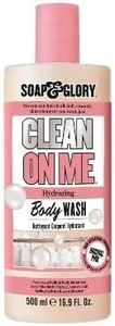 Soap And Glory (Pack of 2) CLEAN ON ME Hydrating Body Wash 500ml & CALL OF FRUITY Refreshing Body Wash 500ml 2 BOTTLES Musk, amber, woody, tropical notes, cream