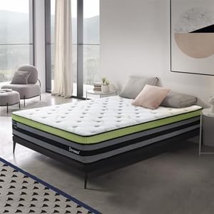 Dreamz Single Mattress Bamboo Fabric, 30cm Thickness, Cool Gel Memory Foam Bed Mattress, 7 Zone Pocket Spring System, Euro Top Bedding, Firm Coil Bedding, Breathable Top, 15Yrs Warranty.