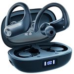 TREBLAB X3 Pro - Workout True Wireless Earbuds, Comfortable Earhooks, Bluetooth 5.3, Punchy Bass, Noise Isolation, 145H Playtime, IPX5 Waterproof, Sweatproof, 2 Mics for Calls, Sport Bluetooth Earbuds