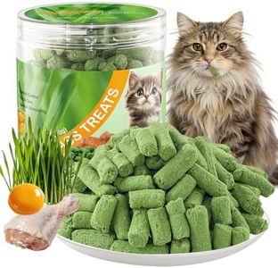 Freeze-Dried Raw Cat Treats for Dental Health & Hairball Control - Natural Chicken & Egg Yolk with Cat Grass - Lickable Snacks for Kittens & Adult Cats - Promotes Skin & Coat Care 100g