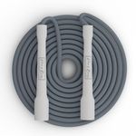 POWER OF BOXING Skipping Rope, Jump Rope for Fitness, Cardio, Fat Burning Workout, Exercise, Home Gym, Boxing, MMA & Crossfit, Durable & Lightweight Design for Men, Women, and Athletes (Grey)