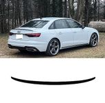 2017-2024 Gloss Black Rear Spoiler Wing Compatible with Audi A4 S4 SLine B9 Premium Plus Prestige Trunk Lid Duckbill 2023 2022 2021 2020 2019 2018